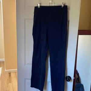 Duluth Trading Co Women's Navy Noga Yoga Boot Cut Pants